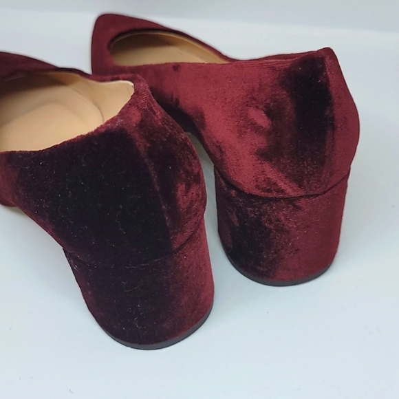 J. Crew Avery velvet chunky low heel 9.5 - Picture 3 of 6